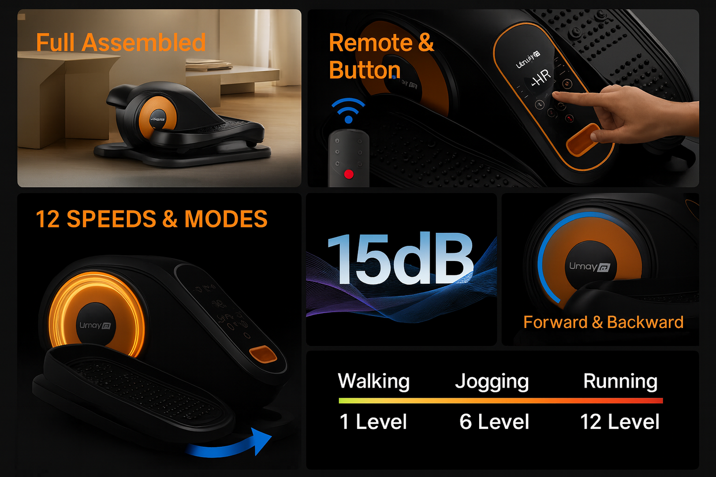 Offit™ Under Desk Elliptical Pedals